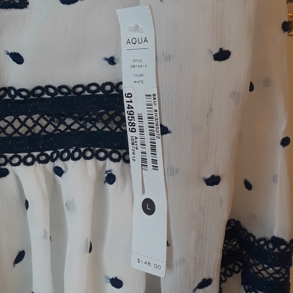 SOLD Aqua Lace Embroidered Bell Sleeve Maxi dress - Picture 3 of 8